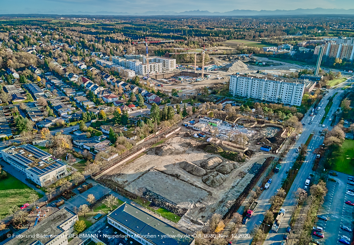 12.11.2020 - Baustelle der neuen Grundschule am Karl-Marx-Ring in Neuperlach